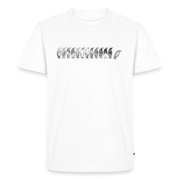 Pingouins avec Polygone - T-shirt Premium bio Homme - blanc - Devant - Nico (187cm)
