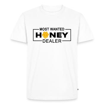 L’apiculteur amateur aime le miel « Honey-dealer » - T-shirt Premium bio Homme - blanc - Devant - Nico (187cm)