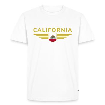 California Fan T-Shirt – Sun & Style - T-shirt Premium bio Homme - blanc - Devant - Nico (187cm)