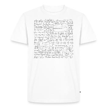 equation math - Men's Premium Organic T-Shirt - white - Front - Nico (187cm)