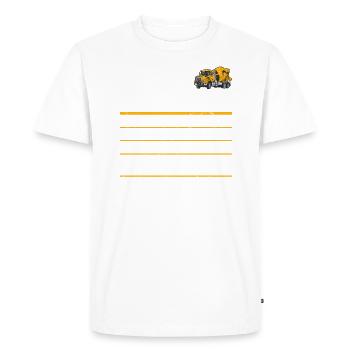 Béton pavé toutes les heures - T-shirt Premium bio Homme - blanc - Devant - Nico (187cm)