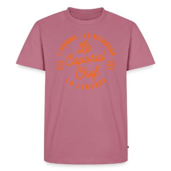 Master Corporal - THE LORD O - Men's Premium Organic T-Shirt - mauve - Front - Nico (187cm)