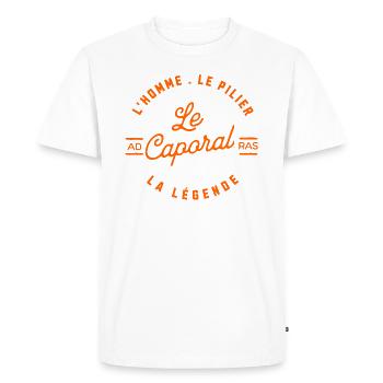 The Corporal - The O Pillar - Men's Premium Organic T-Shirt - white - Front - Nico (187cm)