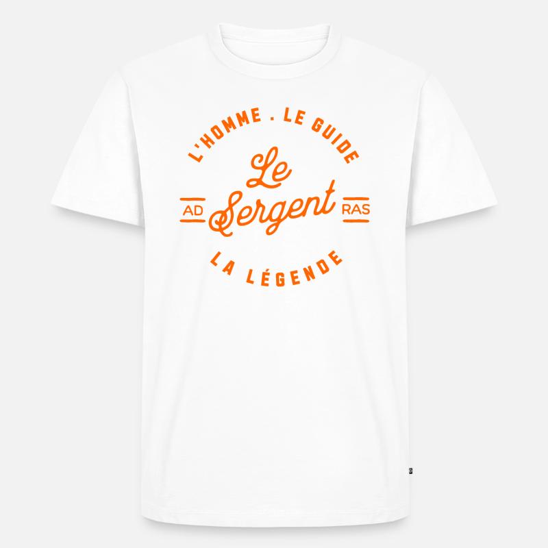 Der Sergeant - DER Führer O - Männer Premium Bio T-Shirt - Weiß
