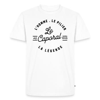The Corporal - The N Pillar - Men's Premium Organic T-Shirt - white - Front - Nico (187cm)