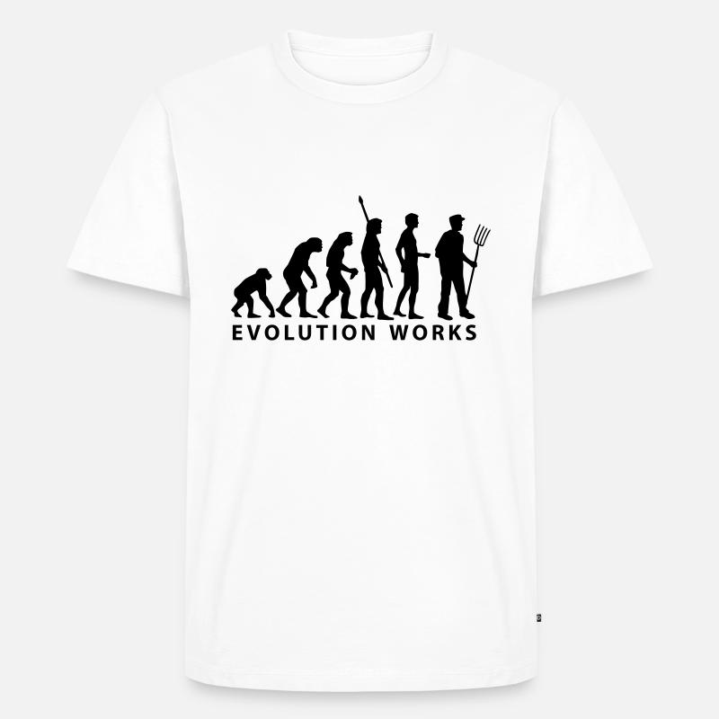 evolution_bauer - Men's Premium Organic T-Shirt - white