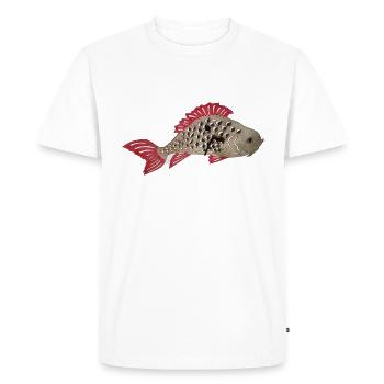 carpe koi, carpe, carpe, poisson - T-shirt Premium bio Homme - blanc - Devant - Nico (187cm)