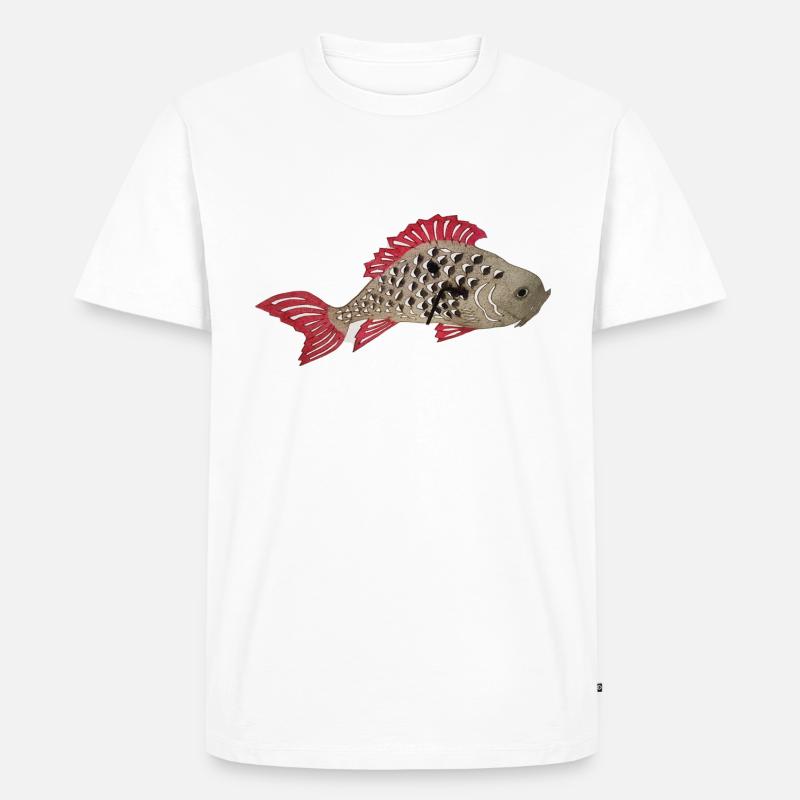 Koi karpfen,koi, karpfen, Fisch - Männer Premium Bio T-Shirt - Weiß