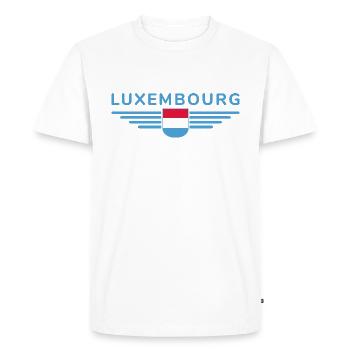 Design de t-shirt luxembourgeois pour les fans - T-shirt Premium bio Homme - blanc - Devant - Nico (187cm)