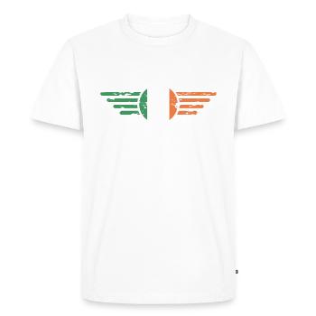 Irlande, Flair irlandais, Mode, Tenues, Moderne - T-shirt Premium bio Homme - blanc - Devant - Nico (187cm)