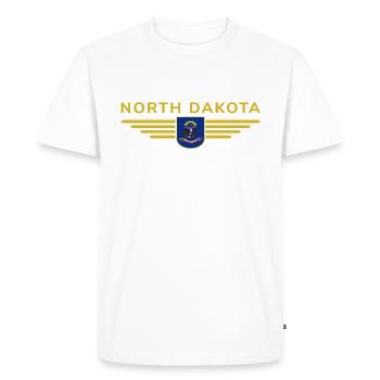 T-shirt de fan du Dakota du Nord – Parfait pour les fans - T-shirt Premium bio Homme - blanc - Devant - Nico (187cm)
