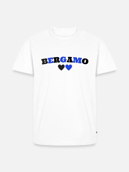 Bergamo Italien - Männer Premium Bio T-Shirt - Weiß