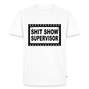 Superviseur de spectacle de merde - T-shirt Premium bio Homme - blanc - Devant - Nico (187cm)