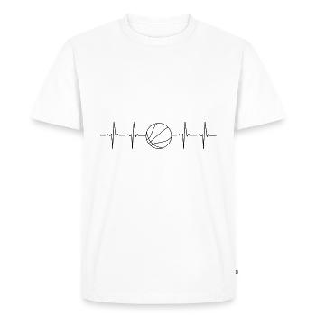 Basketball ECG lines - Men's Premium Organic T-Shirt - white - Front - Nico (187cm)