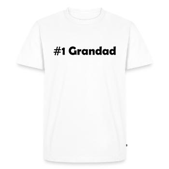 #1 grandad - Men's Premium Organic T-Shirt - white - Front - Nico (187cm)