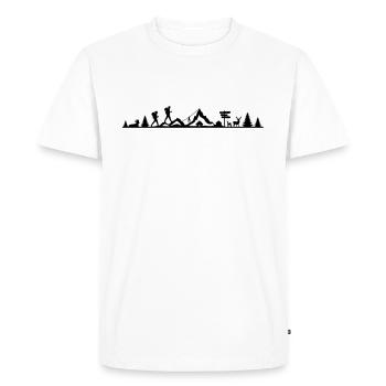 RANDONNEURS FORÊT MONTAGNES - T-shirt Premium bio Homme - blanc - Devant - Nico (187cm)