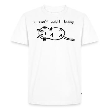 je ne peux pas adulte aujourd'hui - T-shirt Premium bio Homme - blanc - Devant - Nico (187cm)