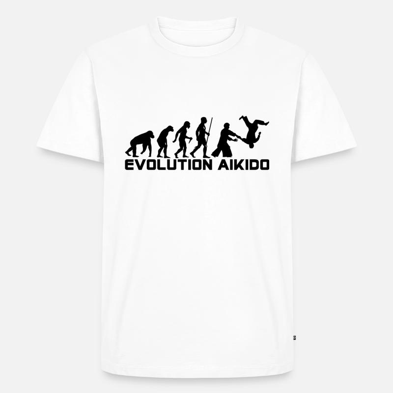 EVOLUTION AIKIDO - T-shirt Premium bio Homme - blanc
