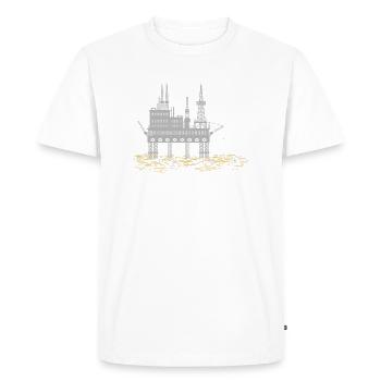 Plateforme de forage - plate-forme pétrolière - T-shirt Premium bio Homme - blanc - Devant - Nico (187cm)
