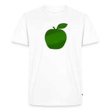 Green Apple Minimal Nature Icon Design - Men's Premium Organic T-Shirt - white - Front - Nico (187cm)