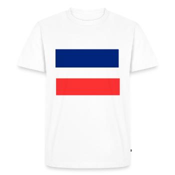 design drapeau Français - T-shirt Premium bio Homme - blanc - Devant - Nico (187cm)