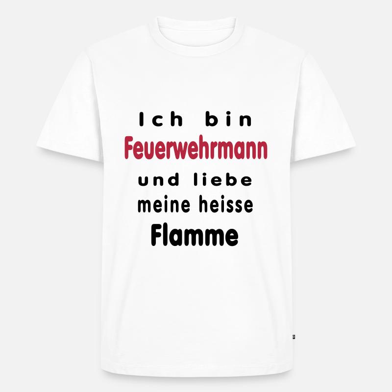 Ich bin Feuerwehrmann... - Männer Premium Bio T-Shirt - Weiß