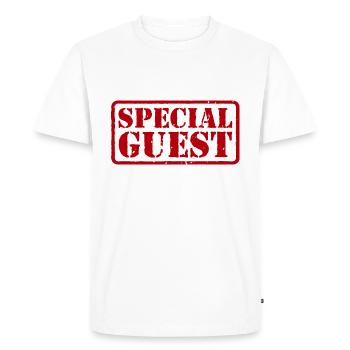 Invité spécial - T-shirt Premium bio Homme - blanc - Devant - Nico (187cm)