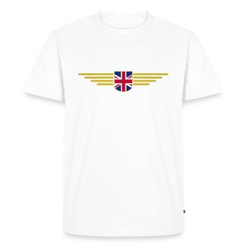I Love Britain UK, Style Design T-Shirt - Men's Premium Organic T-Shirt - white - Front - Nico (187cm)