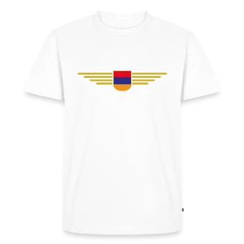 Armenia Merchandise – Experience Culture - Men's Premium Organic T-Shirt - white - Front - Nico (187cm)