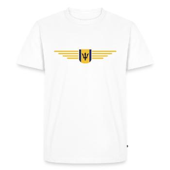T-Shirt de la Barbade : Pure sensation des Caraïbes - T-shirt Premium bio Homme - blanc - Devant - Nico (187cm)