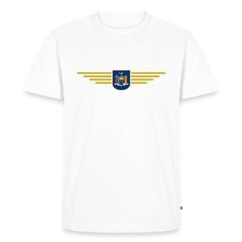 T-shirt de supporter de New York – Parfait pour les fans ! - T-shirt Premium bio Homme - blanc - Devant - Nico (187cm)
