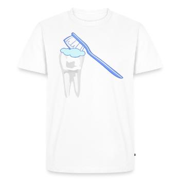Icône de nettoyage difficile - T-shirt Premium bio Homme - blanc - Devant - Nico (187cm)