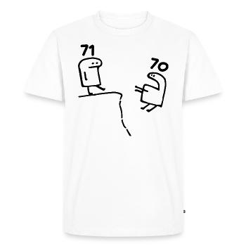 71 Years Old - 71st Birthday Fun 71 Year Old Gift - Men's Premium Organic T-Shirt - white - Front - Nico (187cm)