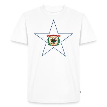 Chemise de fan de Virginie-Occidentale – Nature & Pride - T-shirt Premium bio Homme - blanc - Devant - Nico (187cm)