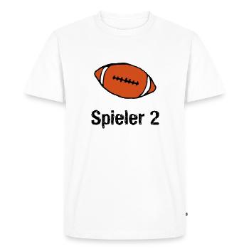 Joueur de football 2 - T-shirt Premium bio Homme - blanc - Devant - Nico (187cm)