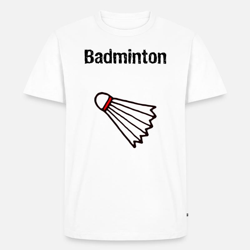 Badminton - Männer Premium Bio T-Shirt - Weiß