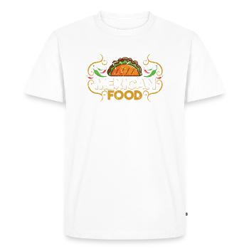 Mexican Food Mexico Taco Tacos Burrito - Men's Premium Organic T-Shirt - white - Front - Nico (187cm)