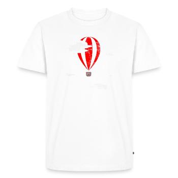Montgolfière Ballon Nuages Cadeau - T-shirt Premium bio Homme - blanc - Devant - Nico (187cm)