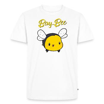 Bay Bee Baby Bee (Gift Idea) - Men's Premium Organic T-Shirt - white - Front - Nico (187cm)