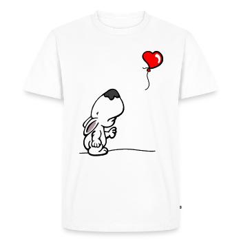 Bull Terrier Bank Say - T-shirt Premium bio Homme - blanc - Devant - Nico (187cm)
