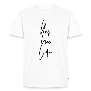 Oui nous pouvons - T-shirt Premium bio Homme - blanc - Devant - Nico (187cm)