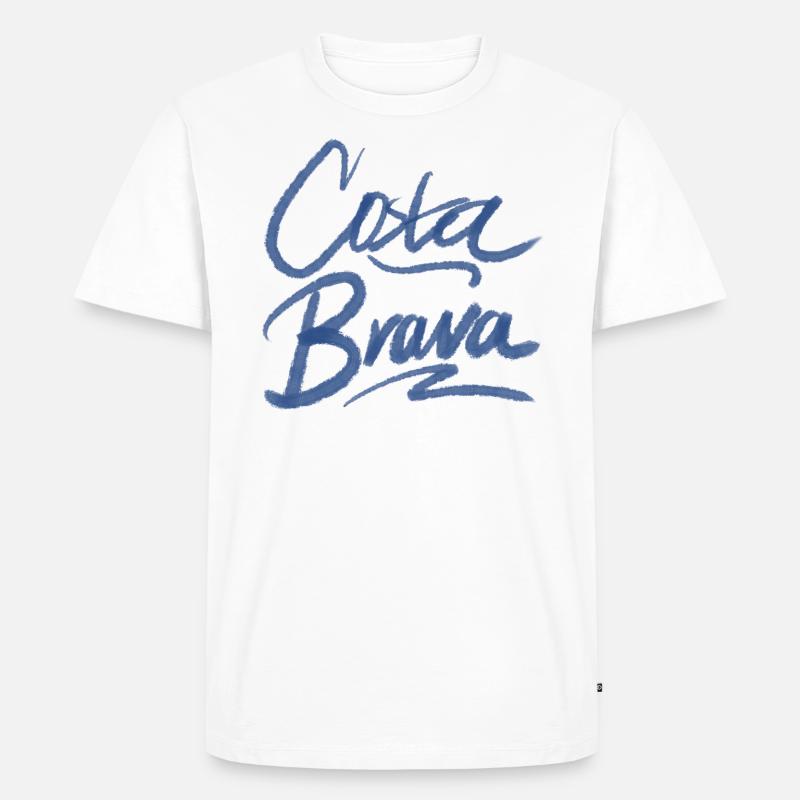 Costa Brava - Männer Premium Bio T-Shirt - Weiß