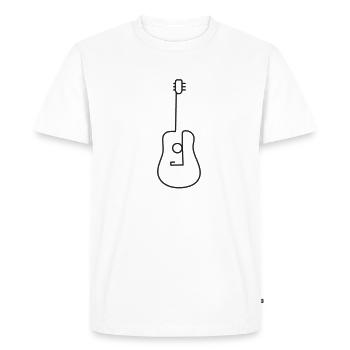Minimalism line art musicians guitars - Men's Premium Organic T-Shirt - white - Front - Nico (187cm)