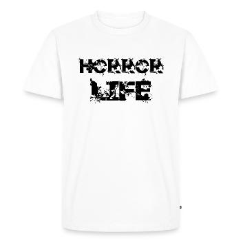 HORROR LIFE STYLE EFFET DARK NOIR 2021 2022 - T-shirt Premium bio Homme - blanc - Devant - Nico (187cm)