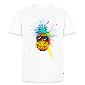 Ananas Pineapple Summer Summer Lunettes de soleil - T-shirt Premium bio Homme - blanc - Devant - Nico (187cm)