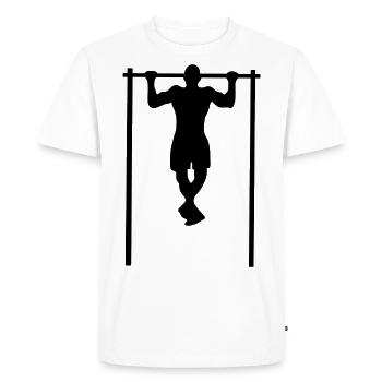 Gym Sport sport de musculation - T-shirt Premium bio Homme - blanc - Devant - Nico (187cm)