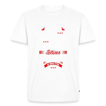 JE VAIS ÊTRE COUSIN - FUTUR COUSIN - T-shirt Premium bio Homme - blanc - Devant - Nico (187cm)