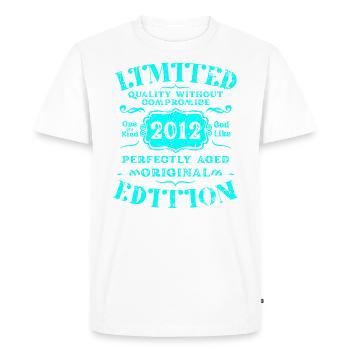 Anniversaire 2012 Édition Limitée Cadeau Occasion Cool - T-shirt Premium bio Homme - blanc - Devant - Nico (187cm)