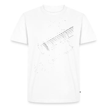 guitare SG noire - T-shirt Premium bio Homme - blanc - Devant - Nico (187cm)