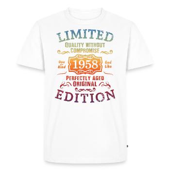 Birthday 1958 Limited Edition Gift Used Cool - Men's Premium Organic T-Shirt - white - Front - Nico (187cm)